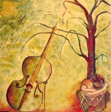 Peinture intitulée "Epilogue jaune : l'…" par Nonna, Œuvre d'art originale, Huile