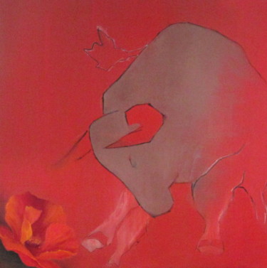 Peinture intitulée "toro 5" par Nonna, Œuvre d'art originale, Huile