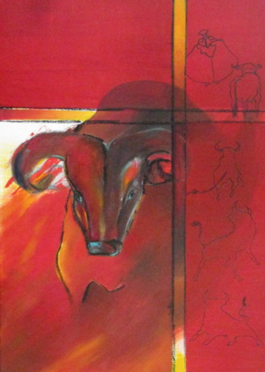 Peinture intitulée "toro 7" par Nonna, Œuvre d'art originale, Huile
