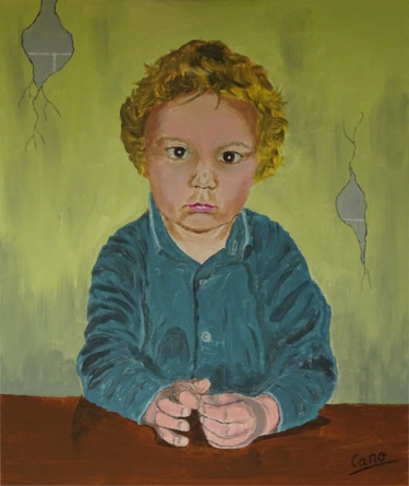 Peinture intitulée ""Enfant de boche"" par Cano, Œuvre d'art originale, Acrylique