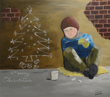 Painting titled "Joyeux Noël - Merry…" by Cano, Original Artwork, Acrylic