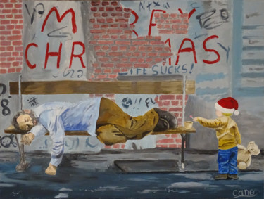 Peinture intitulée "Merry Christmas 2020" par Cano, Œuvre d'art originale, Acrylique