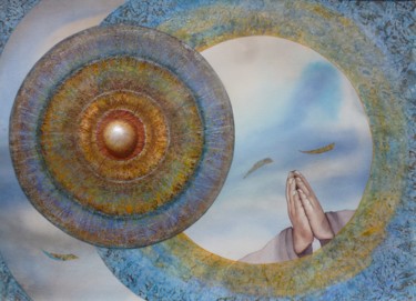 Peinture intitulée "Supplication" par Chantal Moisy (ChanTou), Œuvre d'art originale, Aquarelle