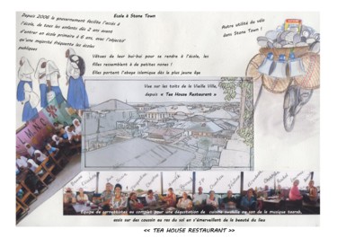 Peinture intitulée "Carnet de voyage à…" par Chantal Moisy (ChanTou), Œuvre d'art originale, Collages