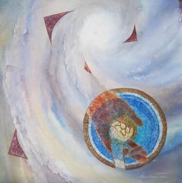 Schilderij getiteld "En haut comme en bas" door Chantal Moisy (ChanTou), Origineel Kunstwerk, Aquarel