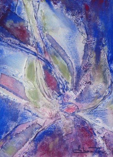 Painting titled "Abstrac't 1" by Chantal Moisy (ChanTou), Original Artwork, Watercolor