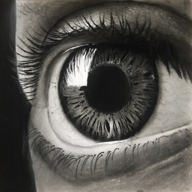 Dessin intitulée "eye" par Cansu Kam, Œuvre d'art originale, Crayon