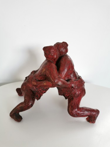 Sculpture intitulée "Sumo" par Martine Caoudal, Œuvre d'art originale, Argile