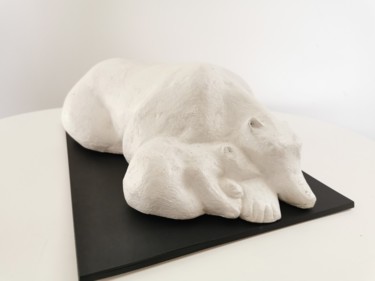 Sculpture intitulée "Tiédeur des glaces" par Martine Caoudal, Œuvre d'art originale, Argile
