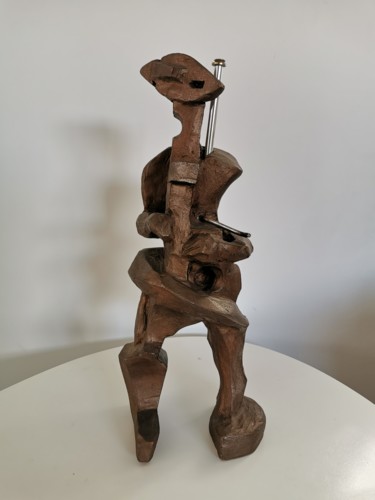 Sculpture intitulée "Inclinaison" par Martine Caoudal, Œuvre d'art originale, Argile