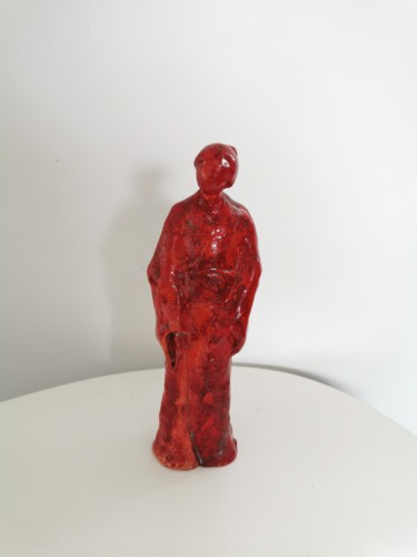 Sculpture intitulée "Japonaise" par Martine Caoudal, Œuvre d'art originale, Argile
