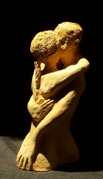 Scultura intitolato "Ettore e Andromaca…" da Nunzio Capece, Opera d'arte originale, Terracotta