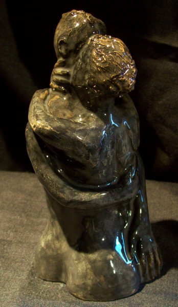 Sculpture titled "Ettore e Andromaca…" by Nunzio Capece, Original Artwork, Ceramics