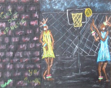 Drawing titled "basketball" by Capecolours, Original Artwork