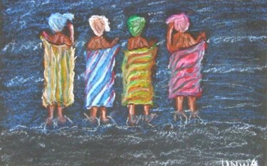 Drawing titled "bathing ladies" by Capecolours, Original Artwork