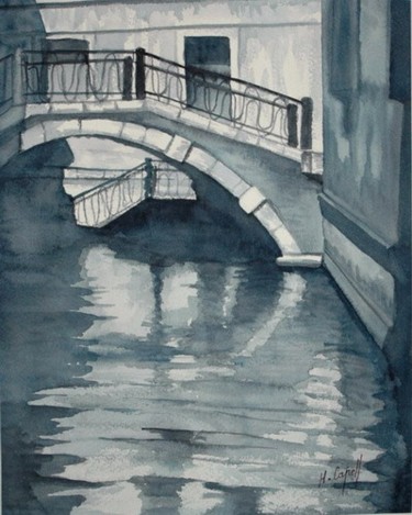 Peinture intitulée "Venise, la note" par Henri Capell, Œuvre d'art originale