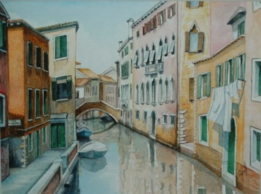 Painting titled "Venise, reflets" by Henri Capell, Original Artwork
