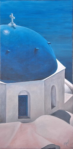 Картина под названием "Cyclades 08" - Henri Capell, Подлинное произведение искусства