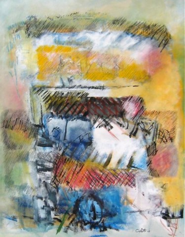 Peinture intitulée "Le tournant" par Richard Caplette, Œuvre d'art originale, Huile