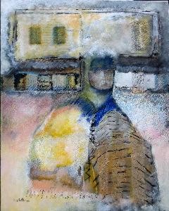 Painting titled "Avec le temps" by Richard Caplette, Original Artwork, Oil