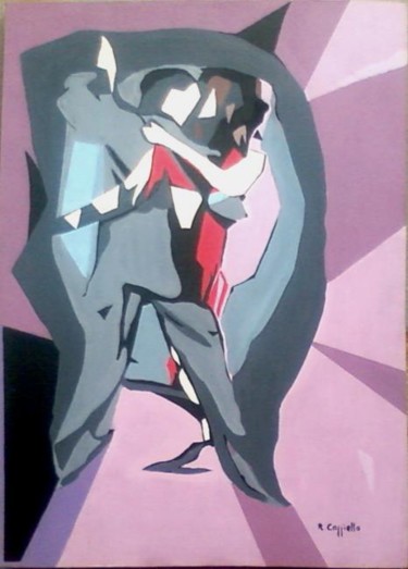 Peinture intitulée "TANGO ARGENTIN 07" par Roland Cappiello, Œuvre d'art originale, Huile