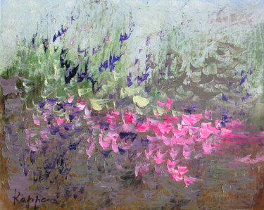 Pintura intitulada "Iris abtraction" por Cappone, Obras de arte originais, Óleo