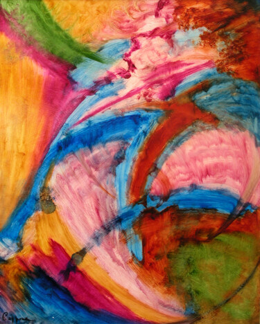 Painting titled "Energie - Energy" by Cappone, Original Artwork, Oil