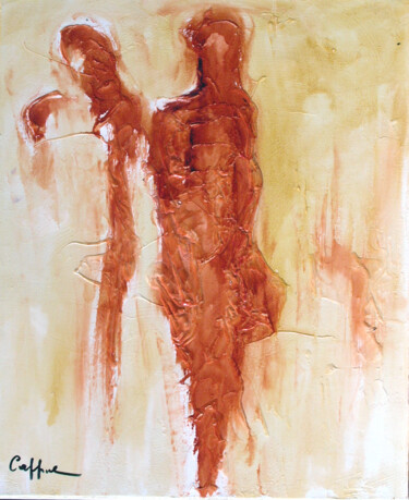 Peinture intitulée "L'Homme et son Myst…" par Cappone, Œuvre d'art originale, Huile Monté sur Châssis en bois
