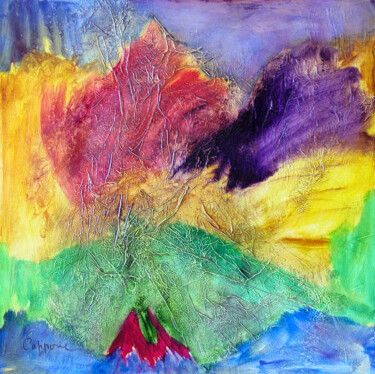 제목이 "Nature en Mouvement…"인 미술작품 Cappone로, 원작, 기름 나무 들것 프레임에 장착됨