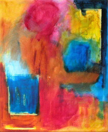 Painting titled "La Voie à Suivre -…" by Cappone, Original Artwork, Oil