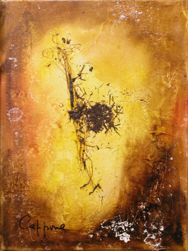 Картина под названием "Infini - Infinity" - Cappone, Подлинное произведение искусства, Масло Установлен на Деревянная рама д…