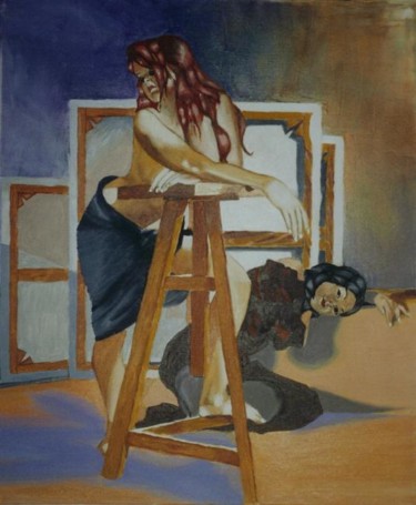 Peinture intitulée "Le repos des modeles" par Caprie, Œuvre d'art originale