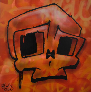 Painting titled "Skull Street 2018" by Captain Niglo, Original Artwork, Spray paint