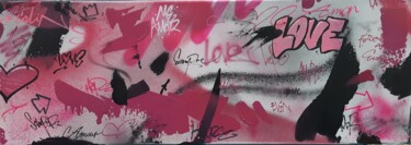 Painting titled "Pink Love" by Captain Niglo, Original Artwork, Acrylic