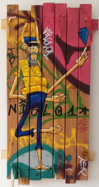 Peinture intitulée "Left Handed" par Captain Niglo, Œuvre d'art originale, Acrylique