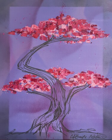 Pintura intitulada "Pink Bonsaï" por Captain Niglo, Obras de arte originais, Acrílico
