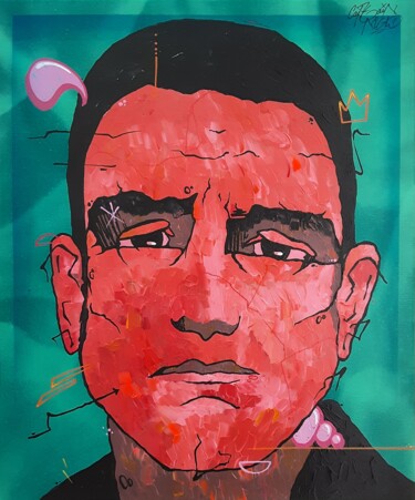 Malerei mit dem Titel "Street Boy" von Captain Niglo, Original-Kunstwerk, Acryl