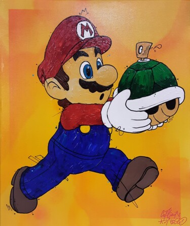 Painting titled "Mario Street" by Captain Niglo, Original Artwork, Acrylic