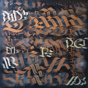 Pintura intitulada "Calligraff XL" por Captain Niglo, Obras de arte originais, Acrílico