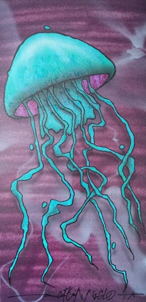 Peinture intitulée "Médusa" par Captain Niglo, Œuvre d'art originale, Acrylique