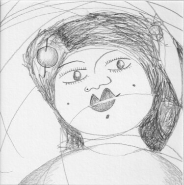Drawing titled "Asian Woman" by Cara Cahusac, Original Artwork, Pencil