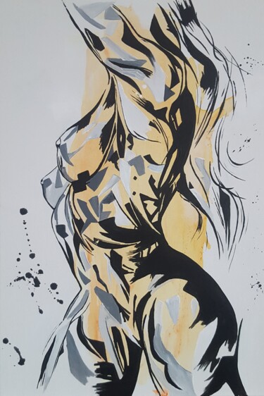 Pintura titulada "L'éternel féminin" por Cara India, Obra de arte original, Acrílico Montado en Bastidor de camilla de madera