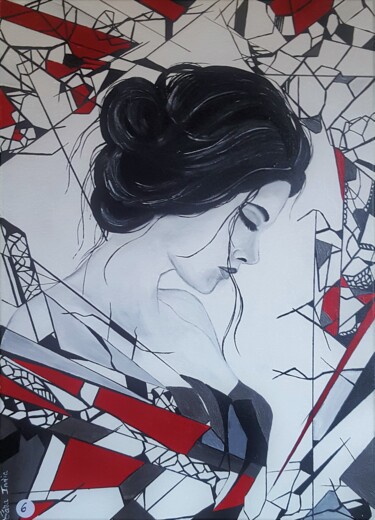 Malarstwo zatytułowany „Power of love” autorstwa Cara India, Oryginalna praca, Akryl Zamontowany na Drewniana rama noszy