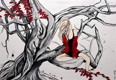 绘画 标题为“Spirit of nature” 由Cara India, 原创艺术品, 丙烯 安装在木质担架架上