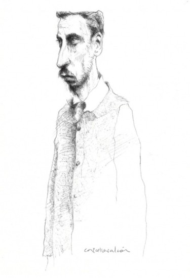 Dibujo titulada "Rainer Maria Rilke" por Enrique Carceller Alcón, Obra de arte original, Otro