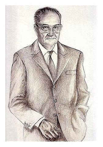 Dibujo titulada "Luis C.B." por Enrique Carceller Alcón, Obra de arte original