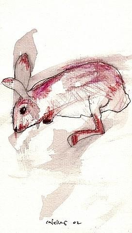 Dibujo titulada "conejo" por Enrique Carceller Alcón, Obra de arte original, Otro