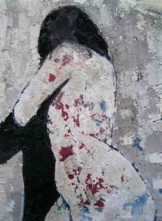 Pittura intitolato "voltati" da Andrea Cardia, Opera d'arte originale