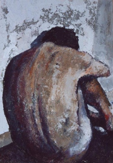 Ζωγραφική με τίτλο "l'uomo di spalle ..1" από Andrea Cardia, Αυθεντικά έργα τέχνης