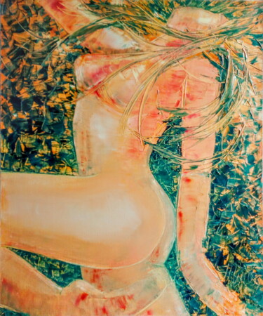 Painting titled "Lydia | Kick the Mo…" by Cardoso Manu, Original Artwork, Oil Mounted on Wood Stretcher frame